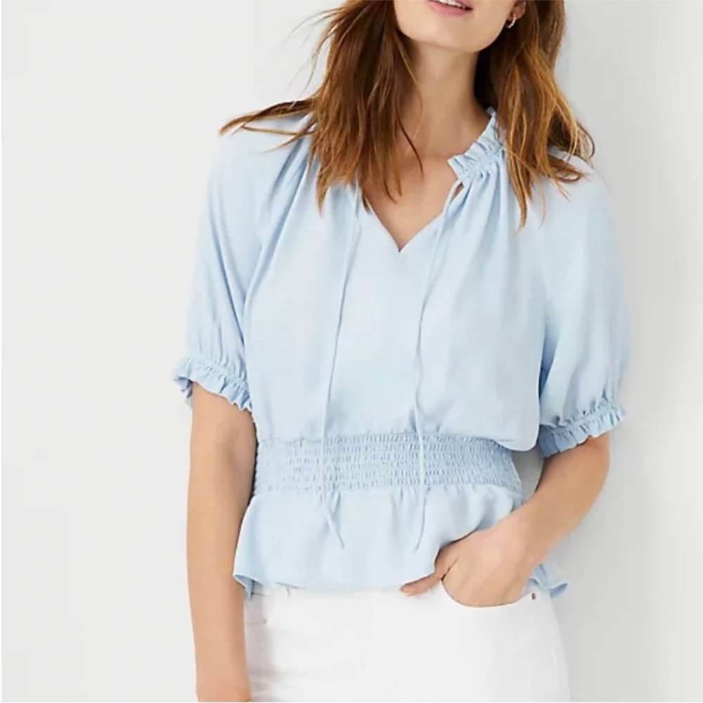 Ann Taylor Sky Blue Blouse